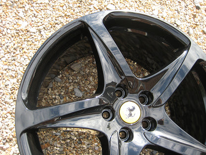 Genuine Ferrari FF 20" 5 Twist Spoke Black Alloy Wheels 260697 274882 273270
