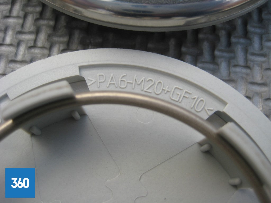 Genuine Aston Martin Grey with Green Logo Centre Caps HY53-1A096-DA