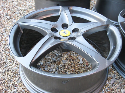 Genuine Ferrari FF 20" 5 Spoke Gunmetal Grey Alloy Wheels 260698 260697