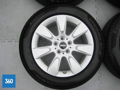 Genuine Mini Countryman F60 17" 530 Imprint Spoke Alloy Wheels Set Pirelli Tyres 36116791930