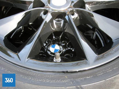 Genuine BMW 16" 411 V Spoke Black Alloy Wheels Continental Winter Runflat 36117845880