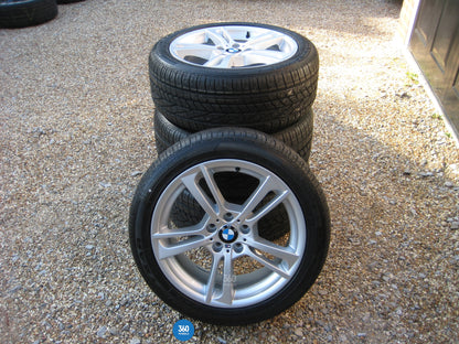 Genuine BMW 19" 369 M Sport Double 5 Spoke Alloy Wheels New Goodyear Excellence RSC Runflat Tyres 36117844250 36117844251