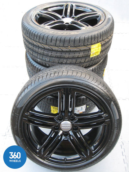 Genuine Audi Q7 21" 5 Segment Spoke RS6 Alloy Wheels New Pirelli P Zero R01 Tyres  4L0601025AE 4L0601025AB