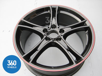 Genuine BMW 3 4 Series 20" M Sport 361 Black Red Front Alloy Wheel 36116854611