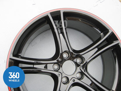 Genuine BMW 3 4 Series 20" M Sport 361 Black Red Front Alloy Wheel 36116854611