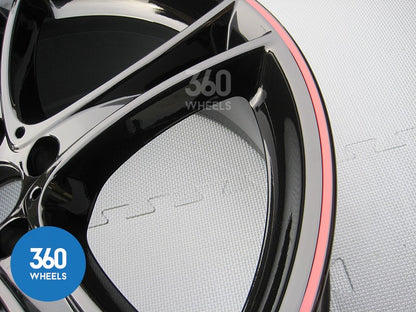 Genuine BMW 3 4 Series 20" M Sport 361 Black Red Front Alloy Wheel 36116854611