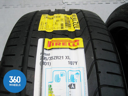 Genuine Audi Q7 21" 5 Segment Spoke RS6 Alloy Wheels New Pirelli P Zero R01 Tyres  4L0601025AE 4L0601025AB